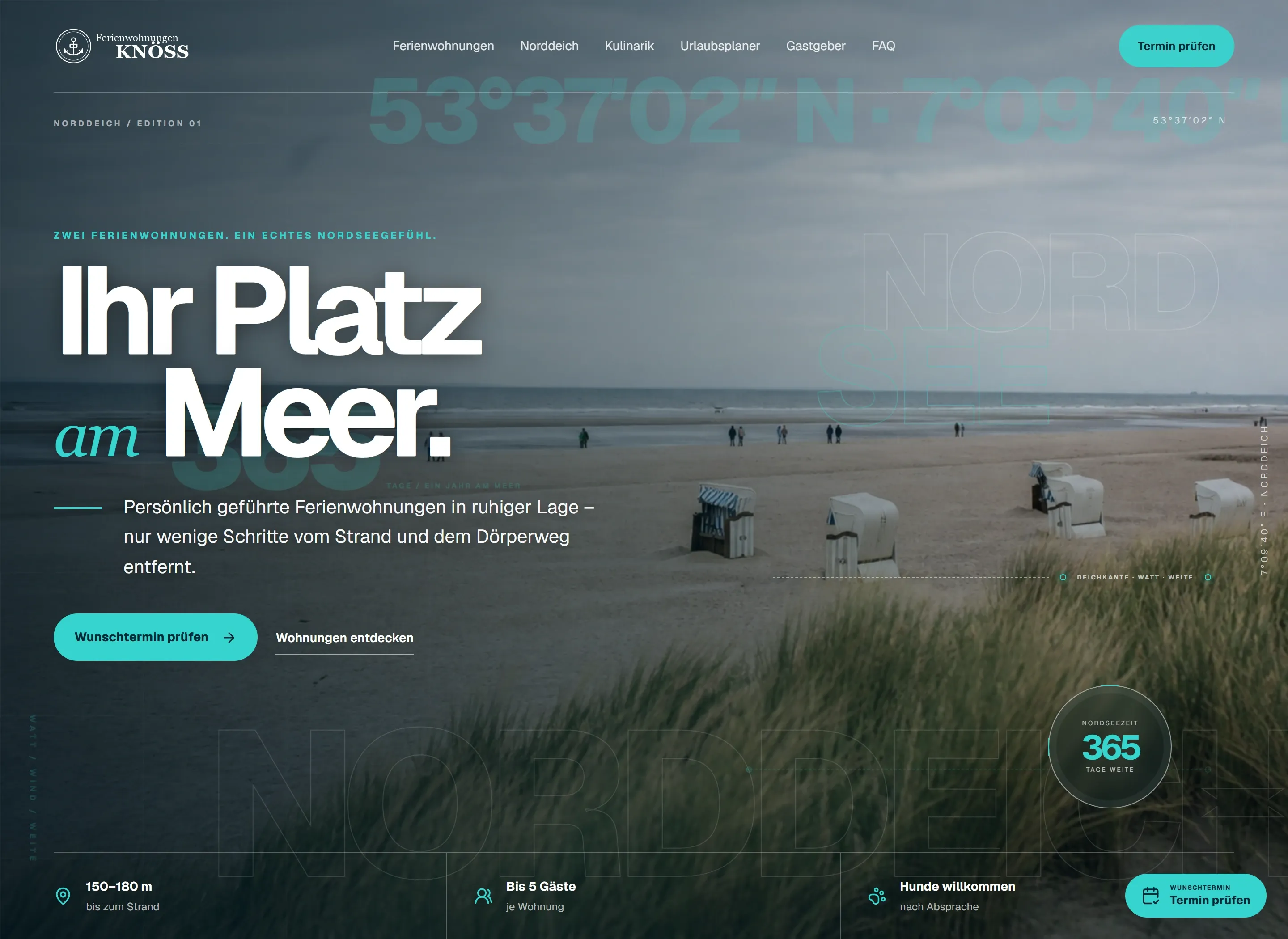 Ferienwohnungen Knöss – Designvorschlag Relaunch