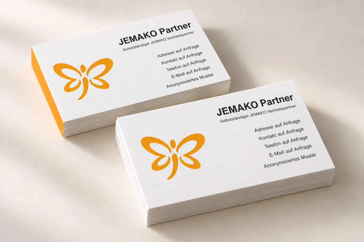 Originale JEMAKO Druckprodukte mit neutralisierten Namen